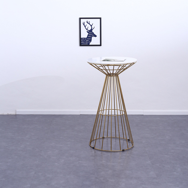 Chromed Metal Steel Wire Bar Table