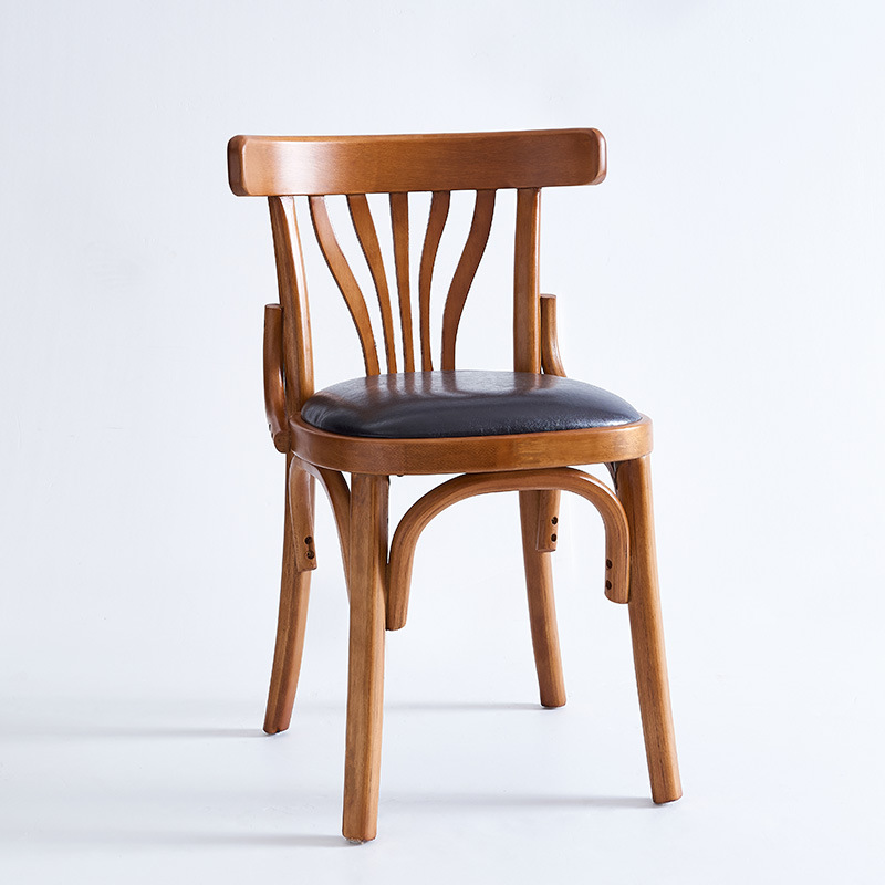 Wood Restaurant Fan Back Chair