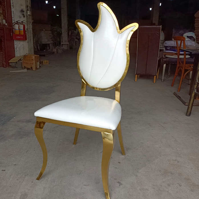 Stainless Steel Leaf Back Chair
